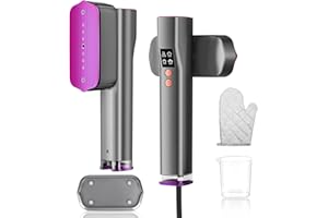 100-240V Dual Voltage Travel Steamer - 1200W Portable Steamer for Clothes with LCD Display, Hand Held Steamer Iron with Ironi