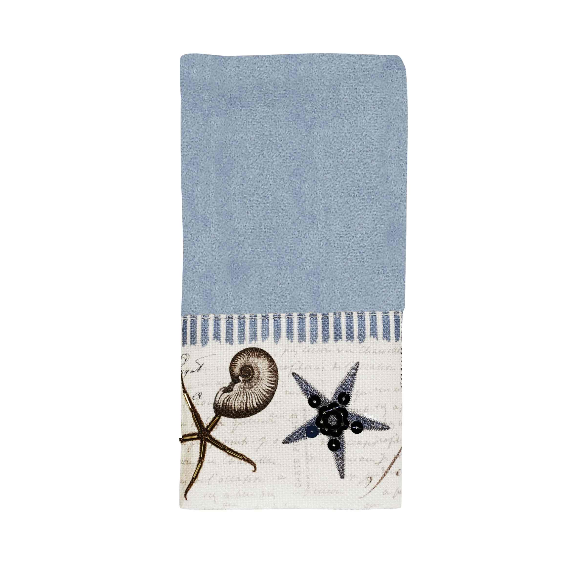 Avanti Linens Antigua Collection, Cotton, Blue Fog, Fingertip Towel