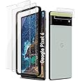 Pixel 6 Screen Protector Tempered Glass with Camera Lens Protector for Google Pixel 6 [Fingerprint Unlock][Anti-Scratch][6.4 Inch][2+ 2 Pack ]