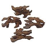 Tfwadmx 4 Pcs Aquarium Resin Driftwood Decoration