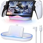 FASTSNAIL Charging Stand for PS Portal Remote Player, Portable Charge Dock Station with 14 RGB Light Modes and Type-C Cable, Charge Base Holder Accessories for PlayStation 5 Portal Console