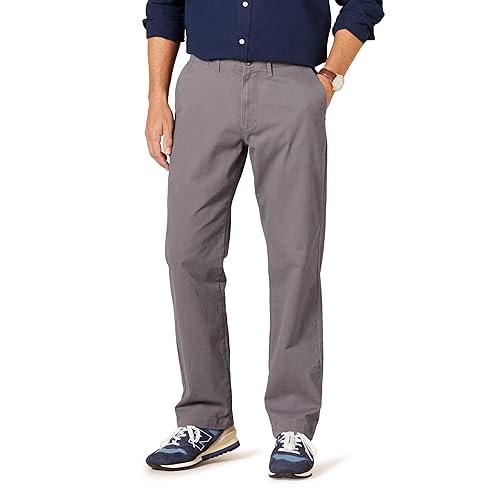 Amazon Essentials Men's Classic-Fit Casual Stretch Chino Pant, Charcoal, 30W x 28L