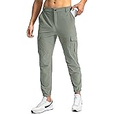 Pinkbomb Men's Hiking Cargo Pants with 7 Pockets Slim Fit Stretch Joggers Golf Cargo Work Pants for Men