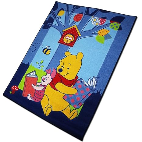 TW24 Disney Spielteppich - Kinderteppich - Teppich - Läufer 133x95cm mit Motivauswahl (Winnie Story)
