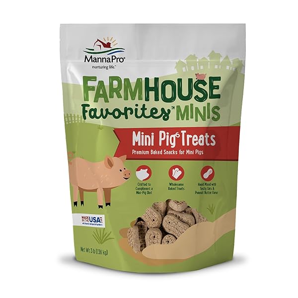 MANNA PRO FARMHOUSE FAVORITES MINI PIG TREATS, BAKED...