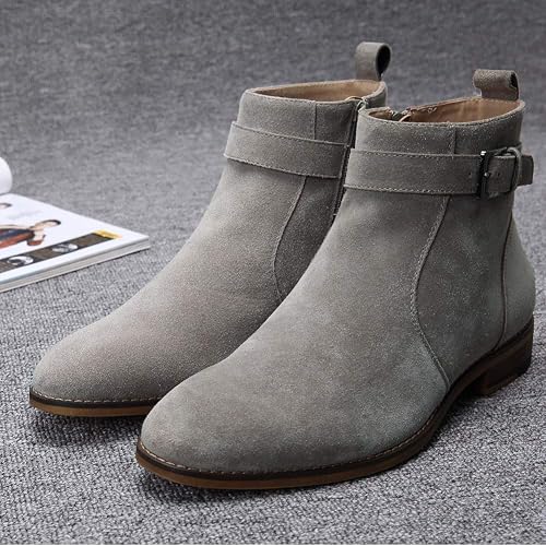 Cestfini Buckle Suede Chelsea Boots for Men Genuine Leather  display picture 3