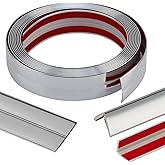 22 Feet Flexible Inside & Outside Corner Trim Molding, Peel and Stick Molding Trim for Walls, Corner Trim molding, Wall Corner Protector (Silver, Width 0.8 in)