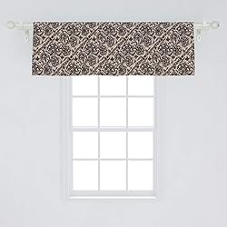 Ambesonne Gothic Window Valance, Abstract Graphic