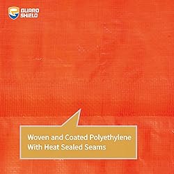 GUARD SHIELD Orange Tarp 20x30 Feet Tarps High