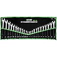 Grip 24 pc All-Purpose Master Combination Wrench Set MM/SAE - Metric 7mm to 22mm - SAE 1/4” to 1" - Roll-up Pouch - General H