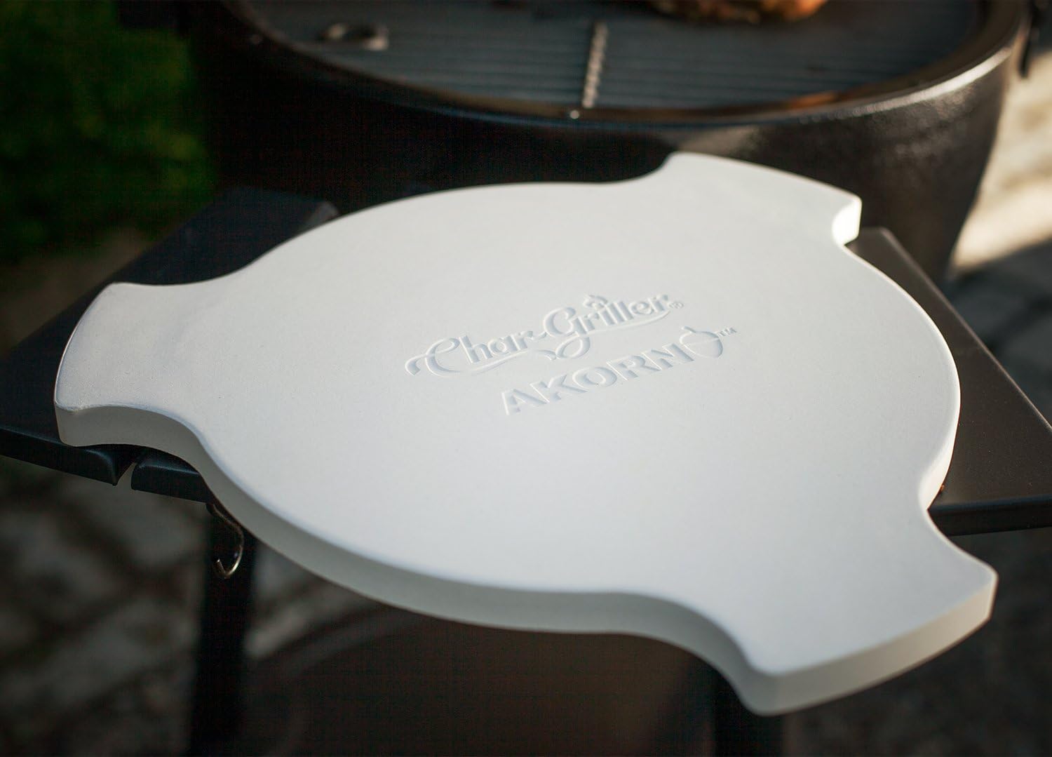 Char-Griller 6201 AKORN Smokin Ceramic Smoking Stone, Ivory : Combination Grill Brushes And Scrapers : Garden & Outdoor