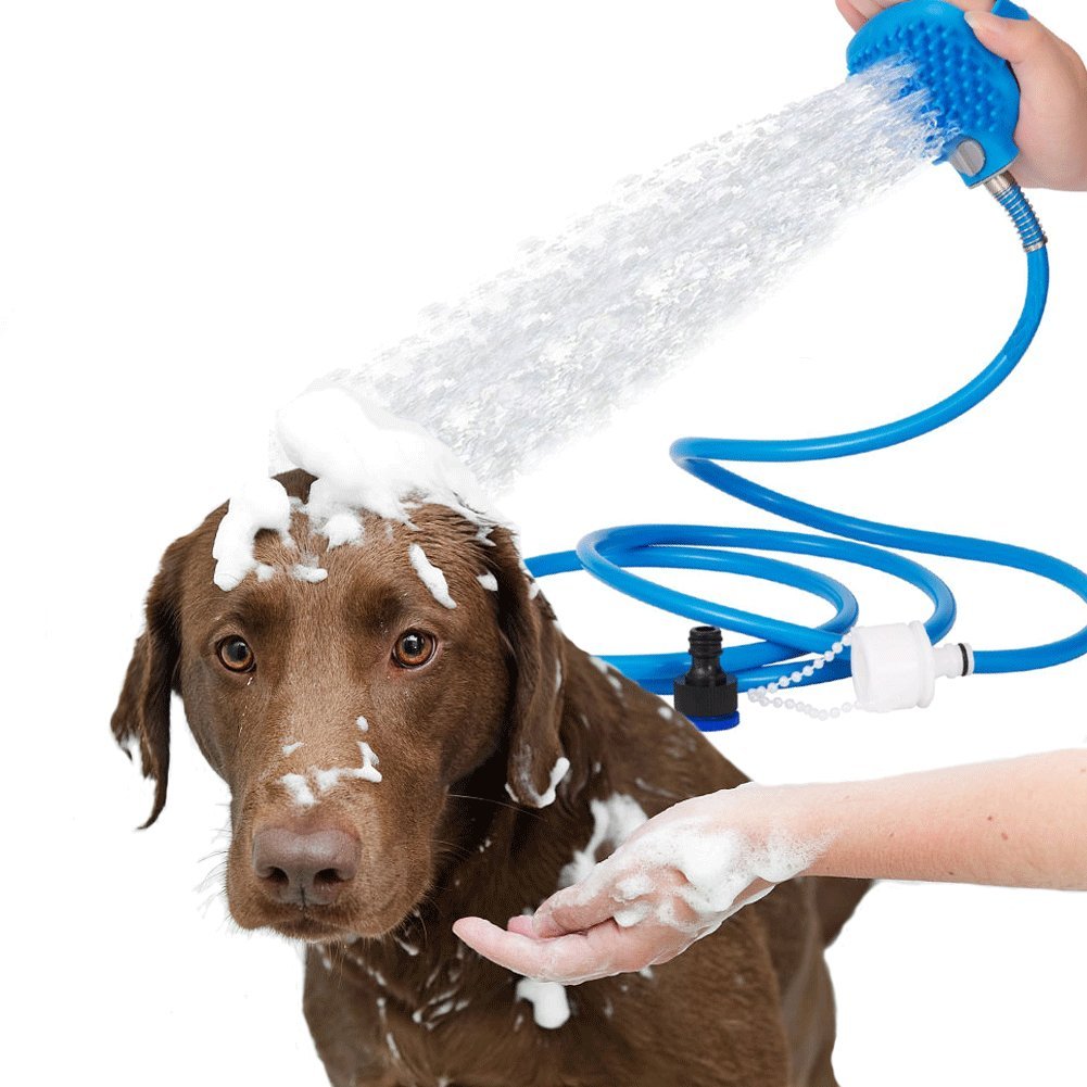 Dog Shower,Pet Bathing Tool,Shower Brush Grooming Tool Sprayer and