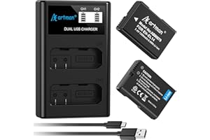 Artman EN-EL14 & EN-EL14A Battery Upgraded LCD Dual Charger Kit for Nikon D3500 D3300 D3100 D3200 D3400 D5100 D5200 D5300 D55