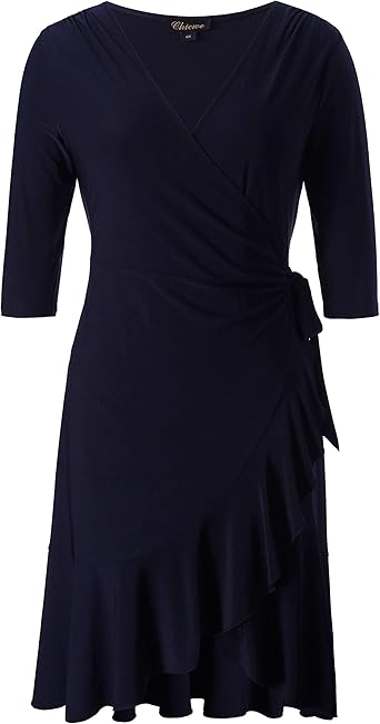 plus size formal wrap dress