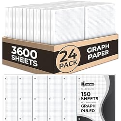 Rosmonde Loose Leaf Paper Bulk, 3600 Sheets, 24