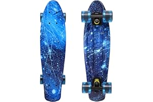 ChromeWheels Skateboards 22 inch Complete Skateboard Deck Mini Cruiser for Kids Boys Girls Youths Beginners