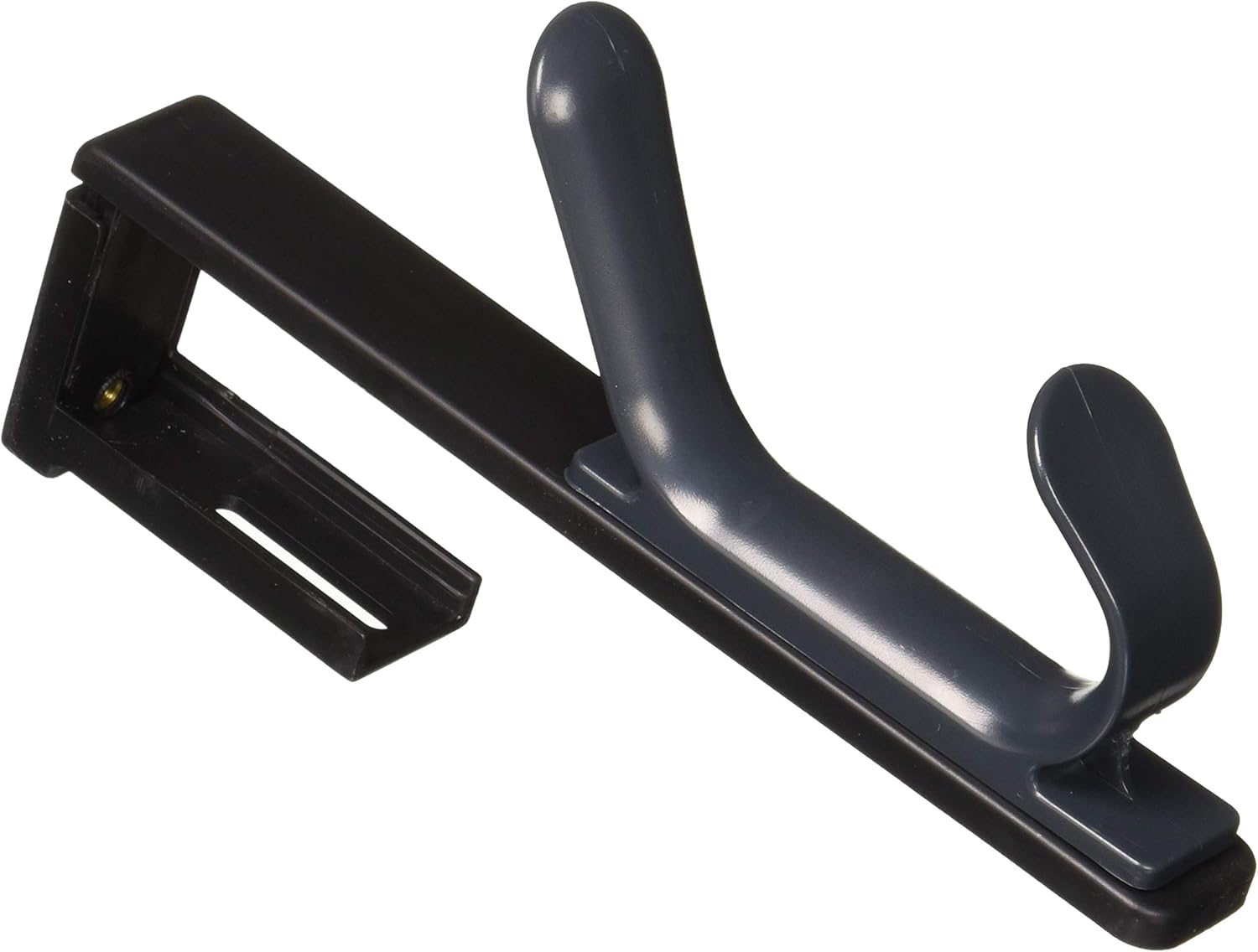 Recycled Cubicle Coat Hook, 2 Hook, Plastic, Charcoal