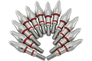 maifield Stainless Steel Archery Field Points, Easy Pull Various Outside Diameter,85/100/125/150/175/200/225/250/275/300 Grains,Screw in Archery Field Tips