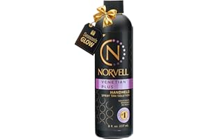 Norvell Premium Spray Tan Solution Venetian Plus 8 fl oz – Professional Sunless Tanning Formula for Deep Natural Bronze Glow, Streak-Free, Fast-Drying, Long-Lasting Color