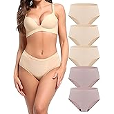 AIRCUTE Washable Adult Urine Incontinence Underwear for Women Leak Proof Absorbent Bladder Protective Panties (Large, 5 Pack)