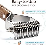 Aidiyapet Coat King Rake 14 Teeth Dematting Tool for Dogs Cats Small view 2