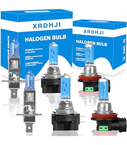 H7 & H11 Halogen Bulb Combo For 2014-2015 Kia Optima - High/Low Beam & Fog Lights, 4-Pack, 5000K White