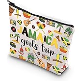 WCGXKO Jamaica Girls Trip Gift Jamaica Vacation Gift Girls Weekend Zipper Pouch Cosmetic Bag (JAMAICA)