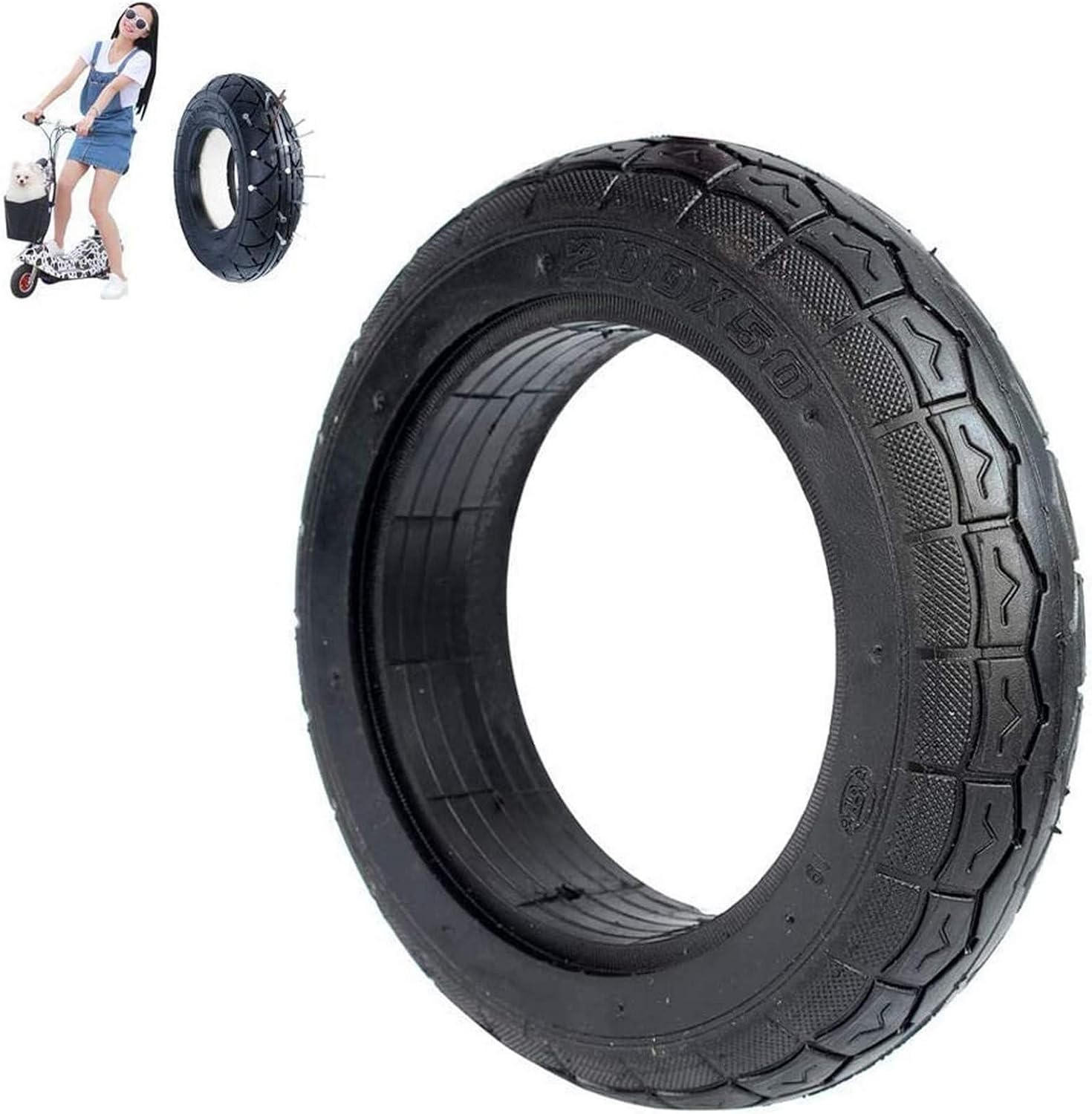 Electric Scooter Tires, 200x50 8inch Thickened, Explosionproof, Wear