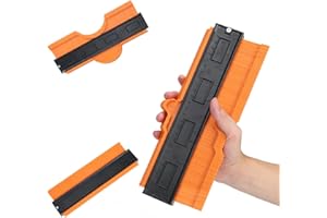 VortecSys Contour Gauge Tool (10 Inch-Orange) Irregular Shape Duplicator, Birthday Gifts for Men Dad, Cool Gadgets for Men, Outline Edge Angle Measuring Tool for Woodworking Flooring