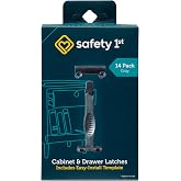 Safety 1st Cabinet &amp; Drawer Latch 14 Pack, Babyproofing Locks for Toddlers, Easy Install, Child Safety, Hidden Design, Secure Cabinets &amp; Drawers, Gray