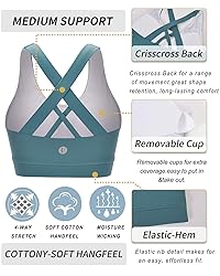 RUNNING GIRL Sports Bra for Women, Criss-Cross Back
