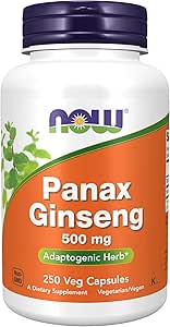 NOW Supplements, Panax Ginseng 500 mg, 250 Capsules