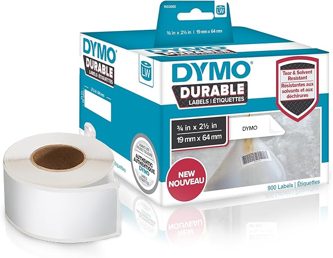 DYMO LW Durable Industrial Labels for LabelWriter Label Printers, White
