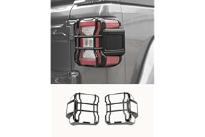 Savadicar Carbon Fiber Taillight Trim Cover for Jeep Wrangler JL JLU 4xe & Gladiator JT 2018–Present – Rear Light Accent, Exterior Styling Upgrade Accessory