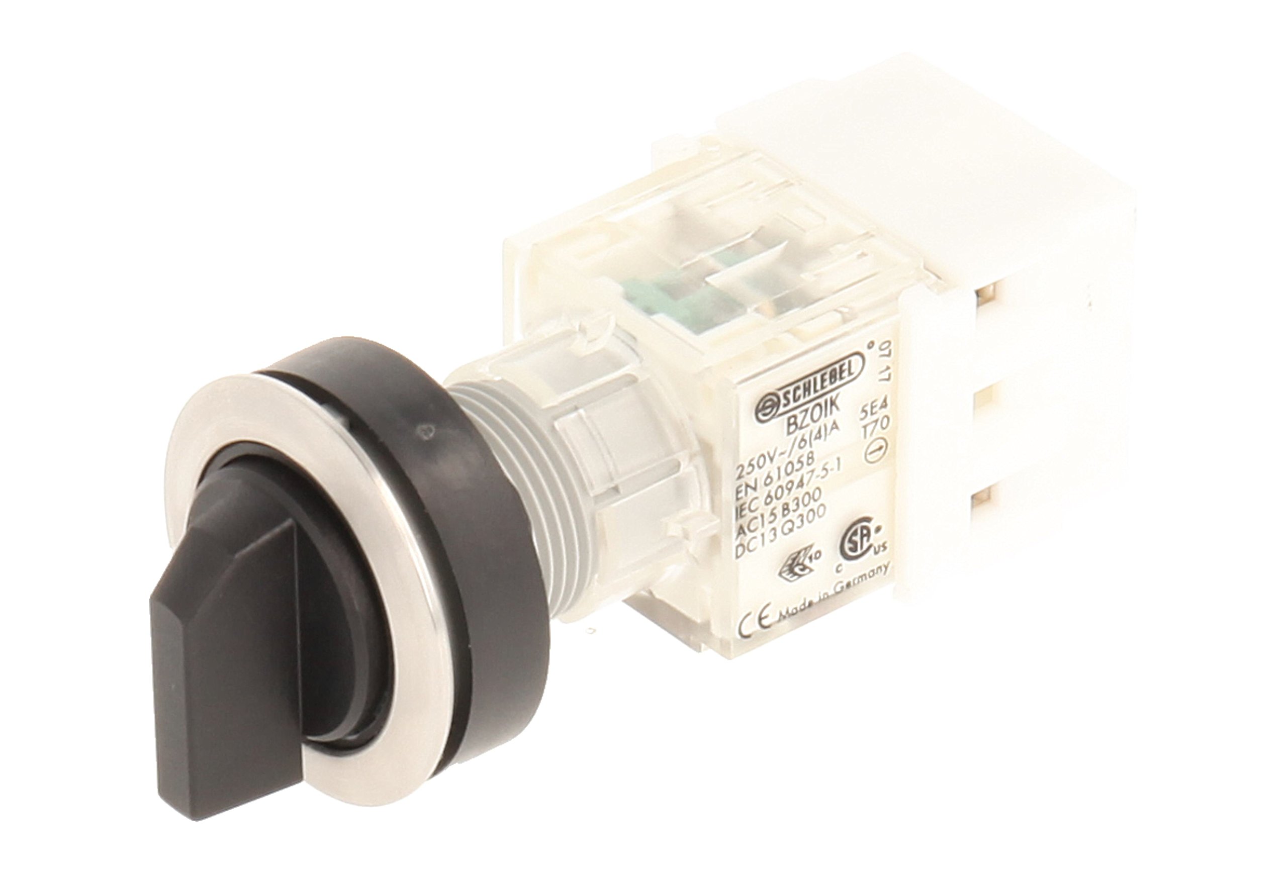 Club 23.001.260 Rotary Selector Switch, rastend – Stainless Steel – 3 Positions Momentary Contact Master 1 Closer with Opener Screw On Connector (Pack of 2)