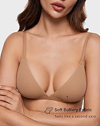 INLYRIC Women's Inbarely Triangle Bralette Plunge