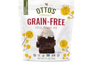 Otto's Naturals Grain-Free Classic Brownie Mix, 11.1 Oz., Top 9 Allergen-Free, Organic Cassava Flour, Gluten Free, Non-GMO, Vegan, Plant-Based