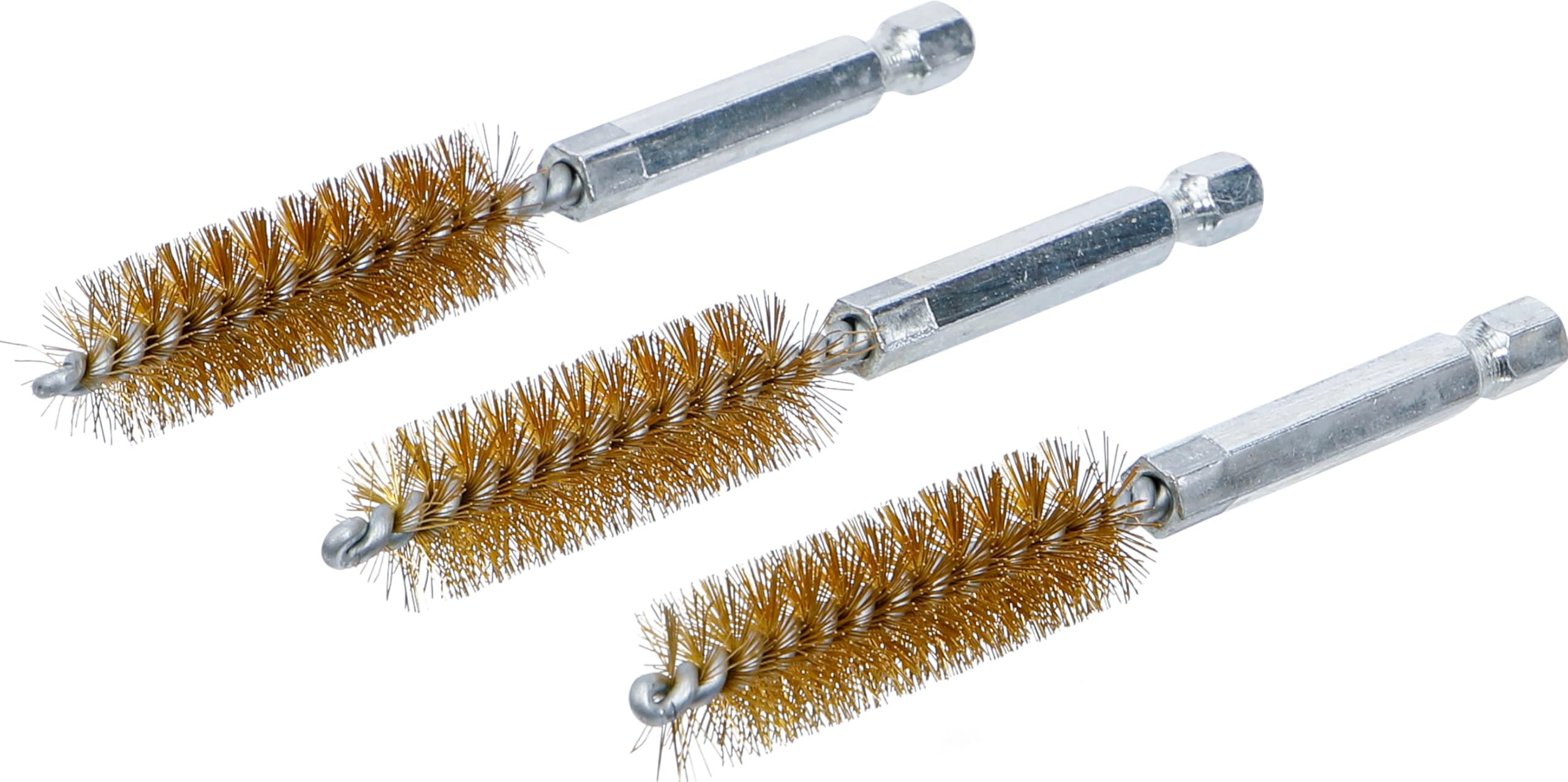 BGS 3078-14-M | Brass Brush | 14 mm | 6.3 mm (1/4") Drive | 3 pcs.
