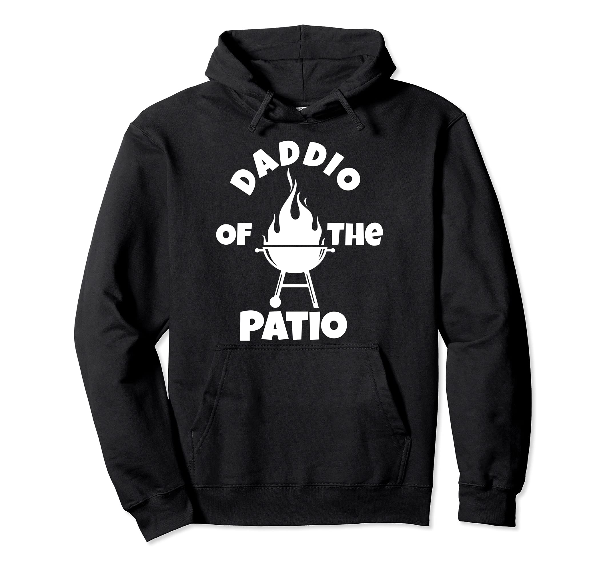 Daddio Of The Patio Flaming Barbecue Grill Design Pullover Hoodie