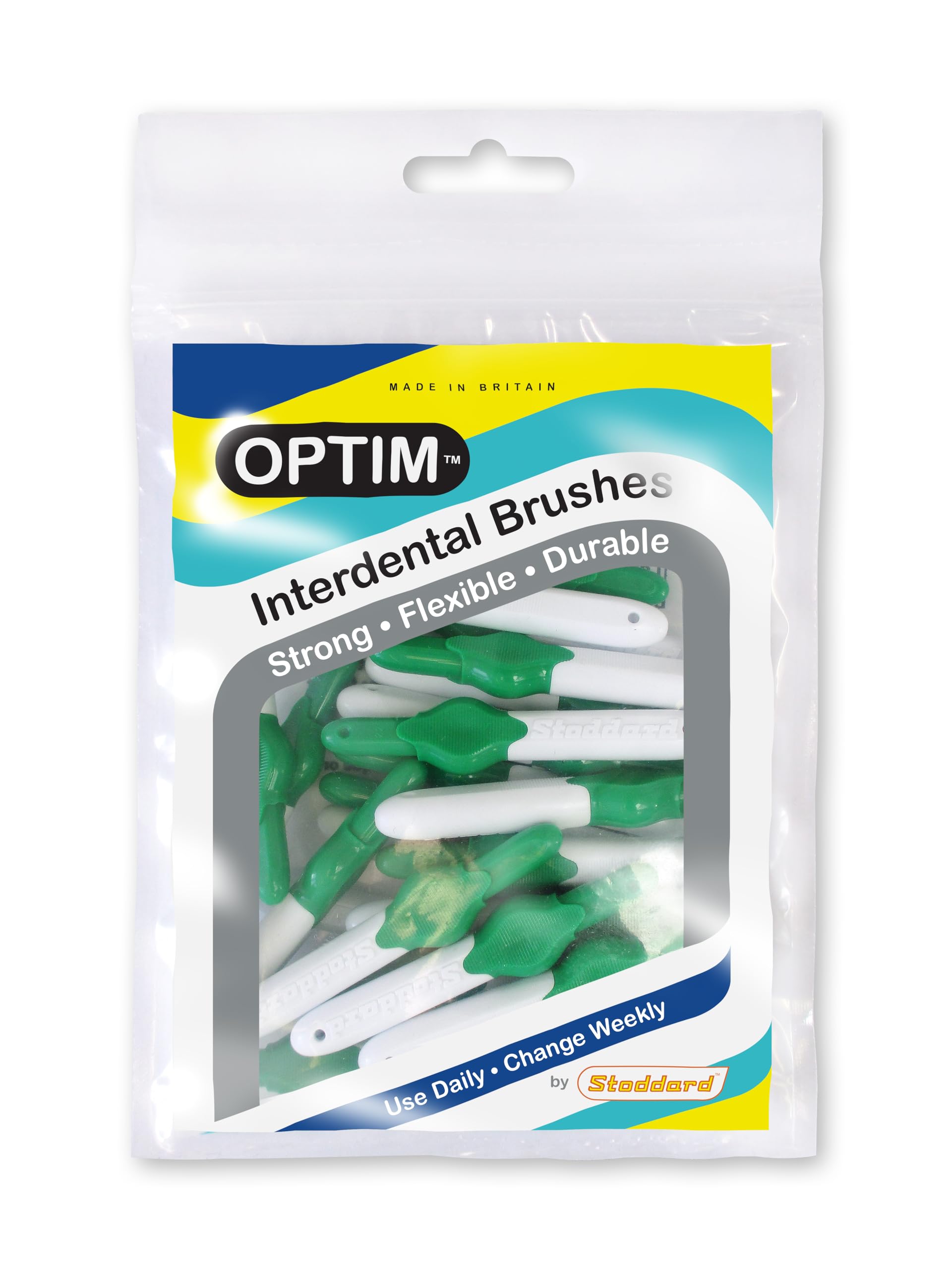 OPTIM Interdental Brushes Pack of 25 Green 0.8 mm Size 5
