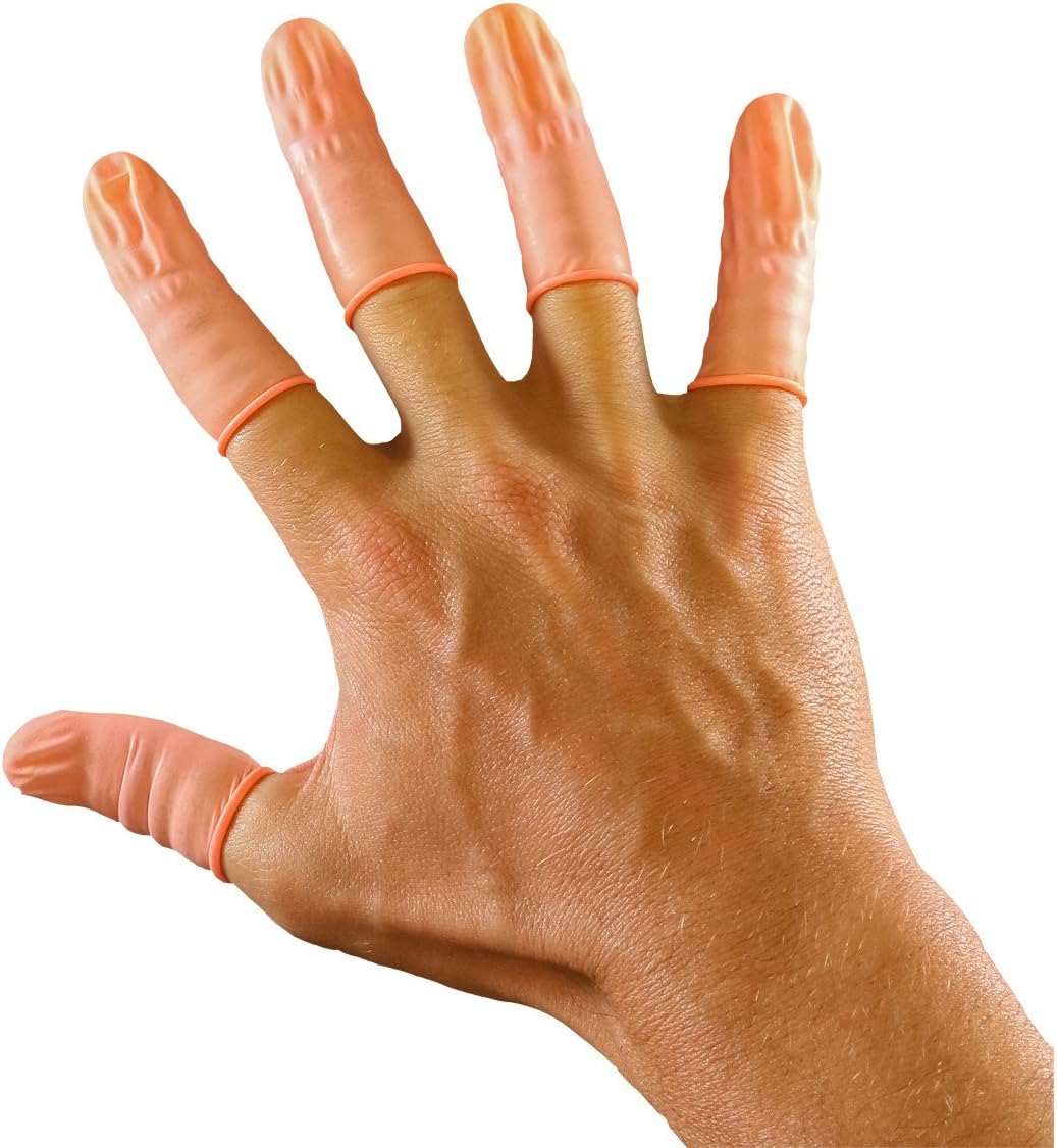 Jensen Global Q-7C-S Small Pink Latex XC ESD Finger Cots - 20 Packs Per Case