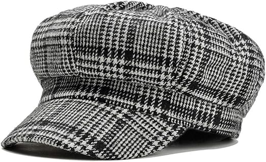houndstooth cabbie hat