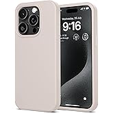IceSword Compatible with iPhone 16 Pro Max Case Stone Beige Tan Taupe, Silicone Phone Case Cover Slim Protective Thin, Soft Neutral Premium Gel Anti Scratch Cream [Shockproof] 6.9 inch 16PM- Stone