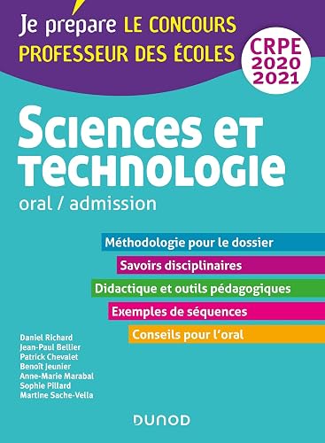Download Sciences et technologie - Oral, admission - CRPE 2020-2021 PDF