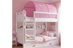 Alvantor Starlight Bed Canopy Dream Kids Play Tents Playhouse Privacy Space Twin Sleeping Indoor Stars Boys Girls Toddlers Pop Up Portable Frame Curtains Pink, Patent Pending