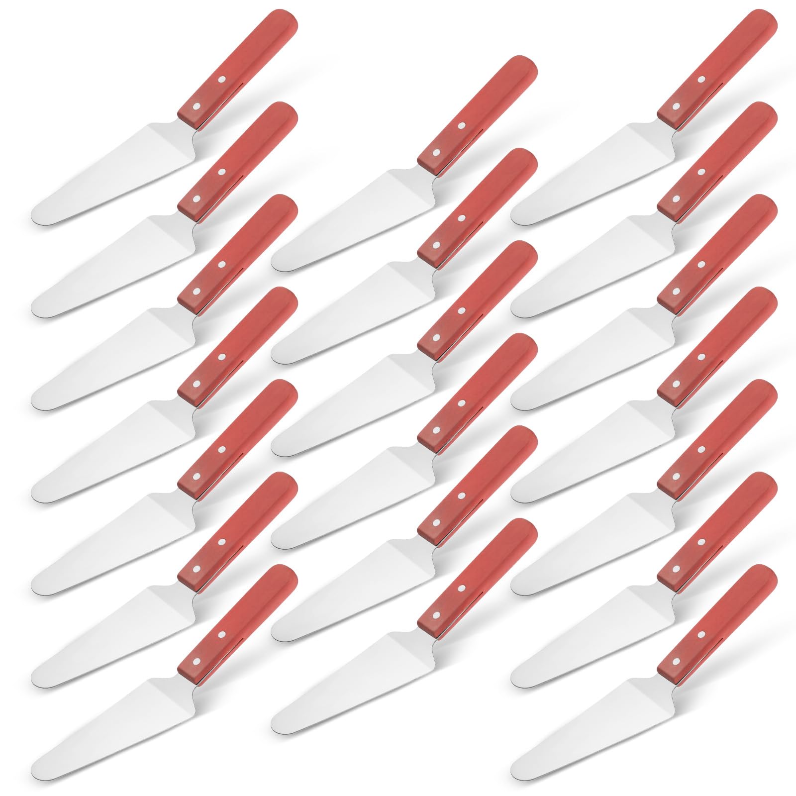 Photo 1 of 20 Packs Pie Server Pizza Spatula Bulk Stainless Steel Triangular Pizza Server With Wooden Handle Non Slip for Buffet Party Cake, Dessert, Tart, Pie and Pizza (10.2 x 2.4 Inches)
