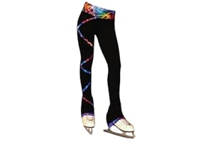 Ice Fire Figure Skating Criss Cross Pants - Silver Sky