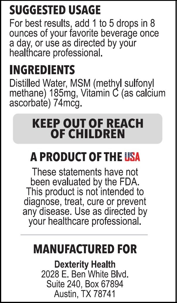 Original New Liquid MSM Drop Vitamin C 4oz Bottle Sterile Eye Drops