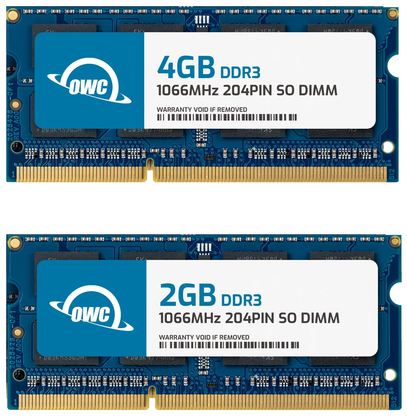 OWC - 6GB OWC Memory Upgrade Kit - 1 x 2GB + 1 x 4GB PC8500 DDR3 1066MHz SO-DIMMs for Late 2008, Early 2009, Early 2010 MacBook, MacBook Pro "Unibody" models, 2009/2010 Mac mini, 2009 iMac models
