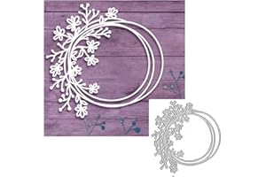 KASHOER Circle Flowers Lace Metal Cutting Die Cuts, Wedding Lace Stencils DIY Crafts Cards Dies Cuts for DIY Embossing Card Making Photo Decorative Scrapbooking (Circle Flowers)